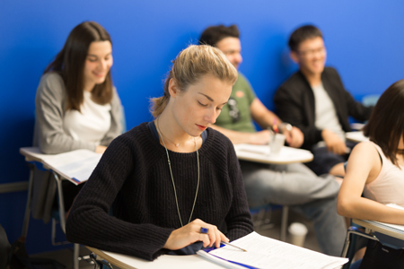 Students sitting Cambridge FCE exam